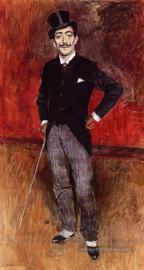 Portrait du genre Comte de Rasty Giovanni Boldini Peintures à l'huile